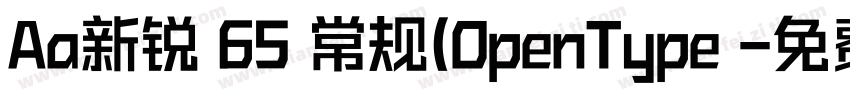 Aa新锐 65 常规(OpenType 字体转换